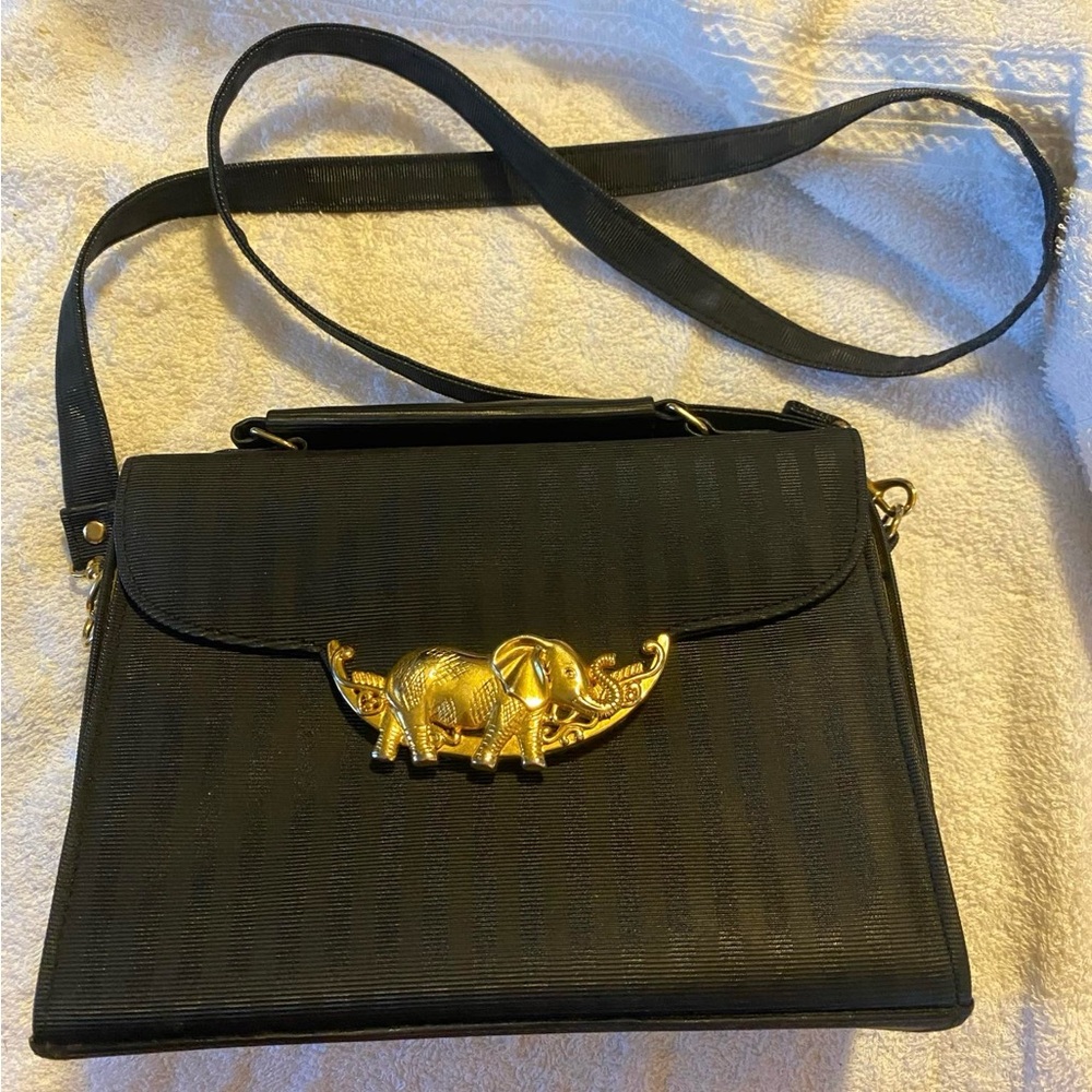 Elephant emblem crossbody/ handbag